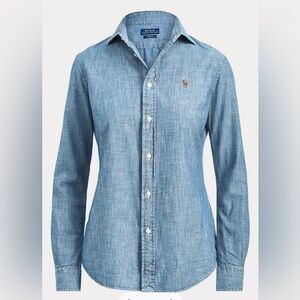 POLO Ralph Lauren Light Blue Chambray Denim Button-Down Shirt